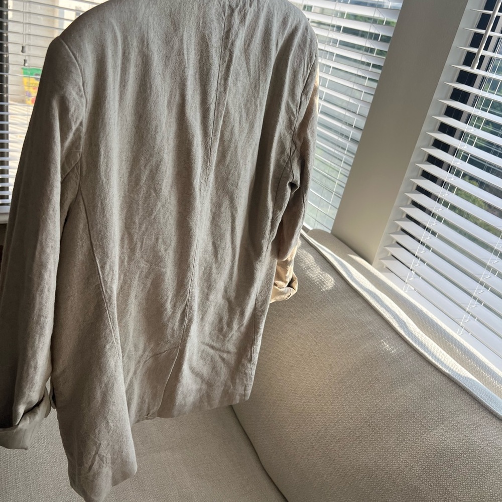 a new day Women's Beige Linen-Blend Blazer - Picture 3 of 5
